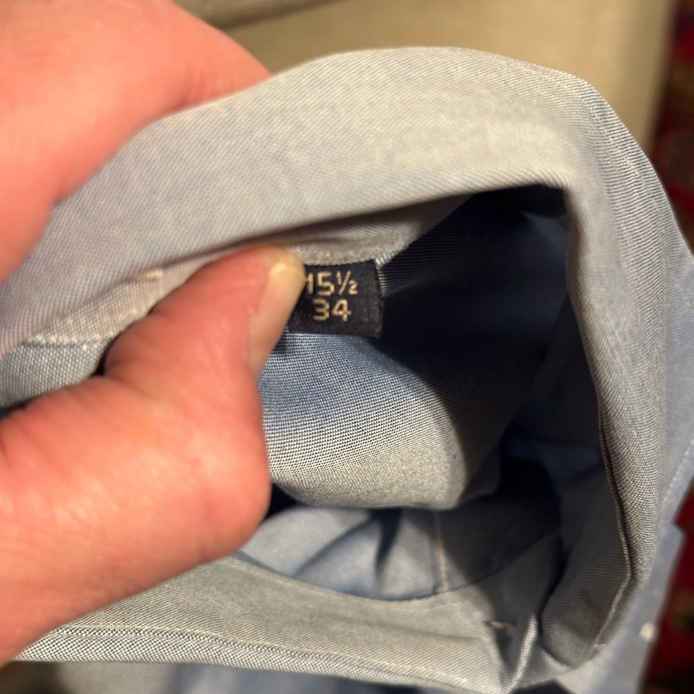 Blue Gitman Bros Button Down - Spread Collar - image 4